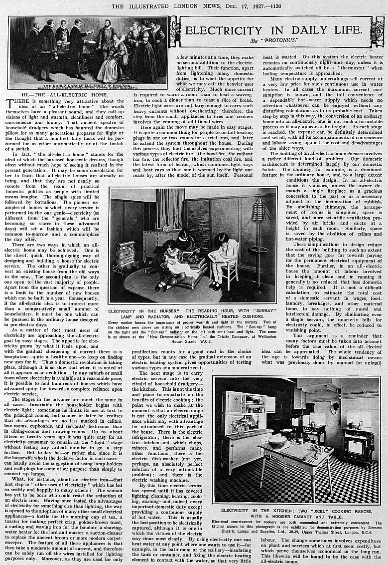 The all electric home